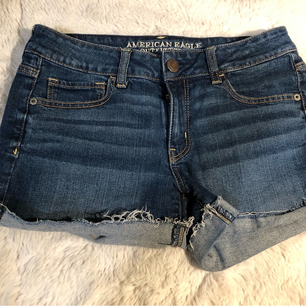 American Eagle Denim Stretch Shorts Size 8